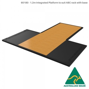 Rack freestanding with base (60180 - 1.2m Integrated Platform to suit ABC rack with base)