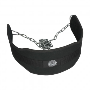 Black nylon Dip Belt with chain.