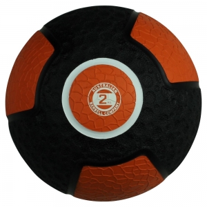 Black Textured Medicine Balls - colour coded sizing (BMI-2 - 2kg - orange)