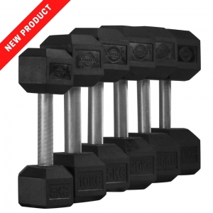 Hex Dumbbells - straight handles (DHRESH-SET10 - 10 Pair Set OUT OF STOCK)