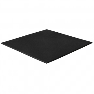 Black rubber gym floor tiles - 1m x 1m