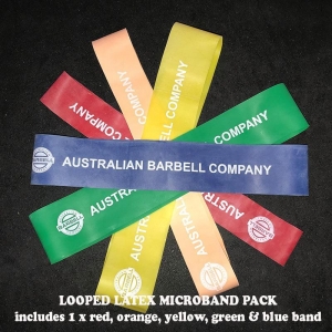 30cm Microbands - looped latex (LLMB-S1 - 5 Band set - red, orange, yellow, green and blue OUT OF STOCK)