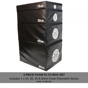 Plyometric Box - foam (PLYBF-SET - Set of 4-15, 30,45 & 60cm)